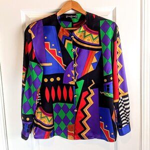 Vintage Louis Feraud Multicolor Silk Jacket